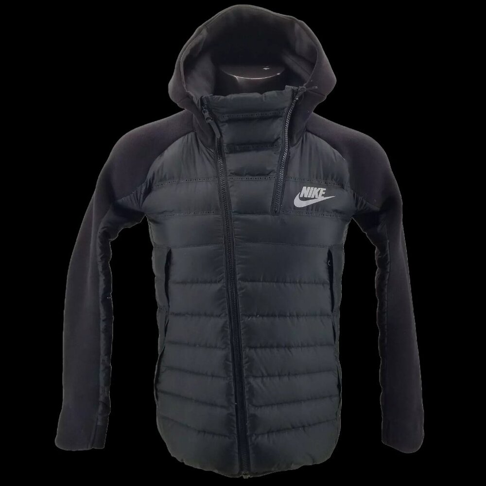 Nike Jacket Black Down Sportswear Tech Aeroloft Puffer Snowboard Ski Y XL -W Med